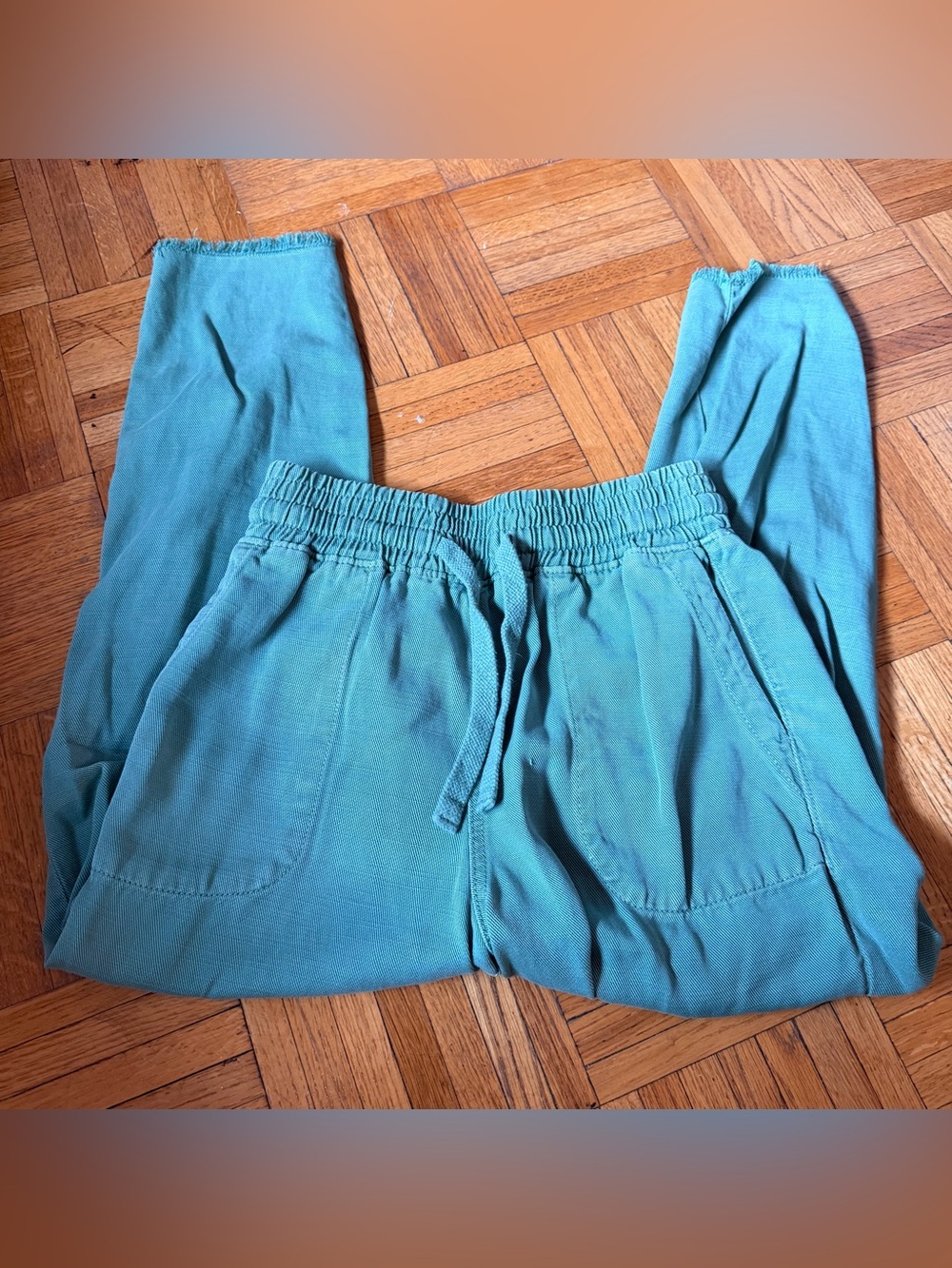 Zara Teal Drawstring Jogger Pants